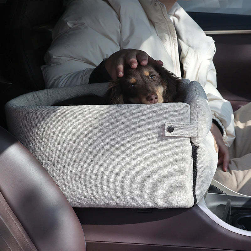  Car Dog Carrier - Portable Pet Travel Carrier for Small Dogs & Cats | Airline Approved Pet Carrier with Safety Straps | Comfortable Car Seat Booster for Safe Pet Travel