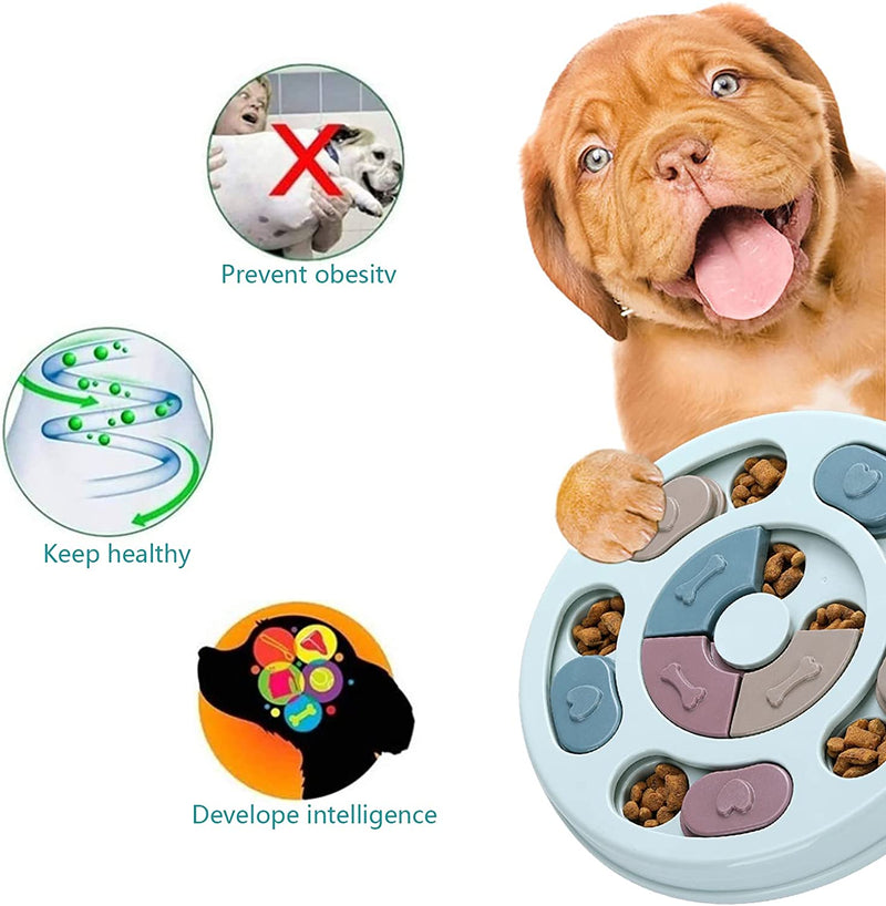Dog Puzzle Feeder Bowl - Slow Eating Mental Stimulation Toy | Interactive Food Puzzle for Training & Enrichment | Reduces Bloating & Improves Digestion