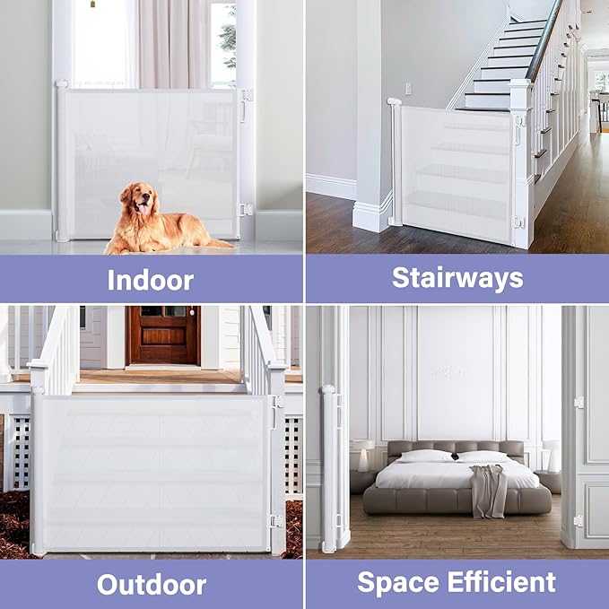 Retractable Baby Gate,Mesh Baby Gate or Mesh Dog Gate,33" Tall,Extends up to 55" Wide,Child Safety Gate for Doorways, Stairs, Hallways, Indoor/Outdoor