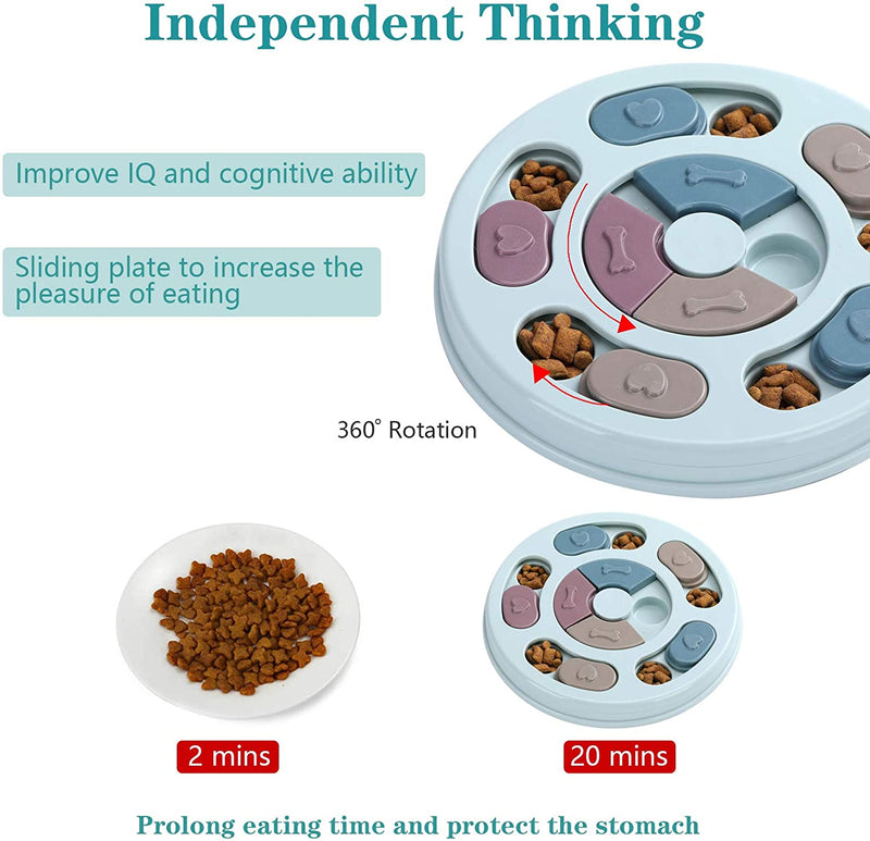 Dog Puzzle Feeder Bowl - Slow Eating Mental Stimulation Toy | Interactive Food Puzzle for Training & Enrichment | Reduces Bloating & Improves Digestion